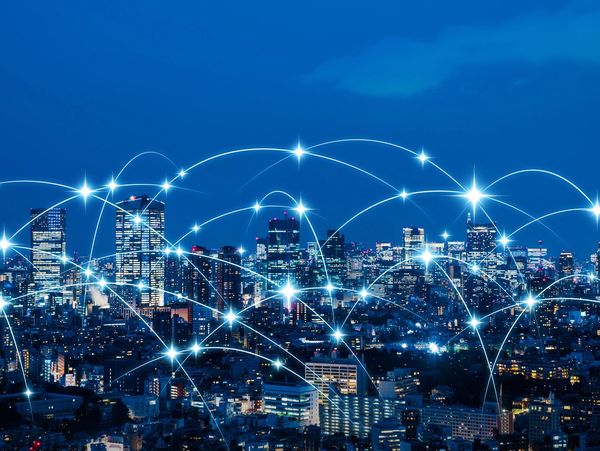 Network connections over a city